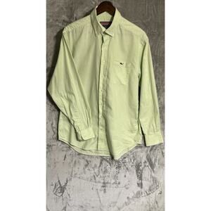 Vineyard Vines Tucker Shirt Mens Medium Green Button Down Whale Logo Cotton